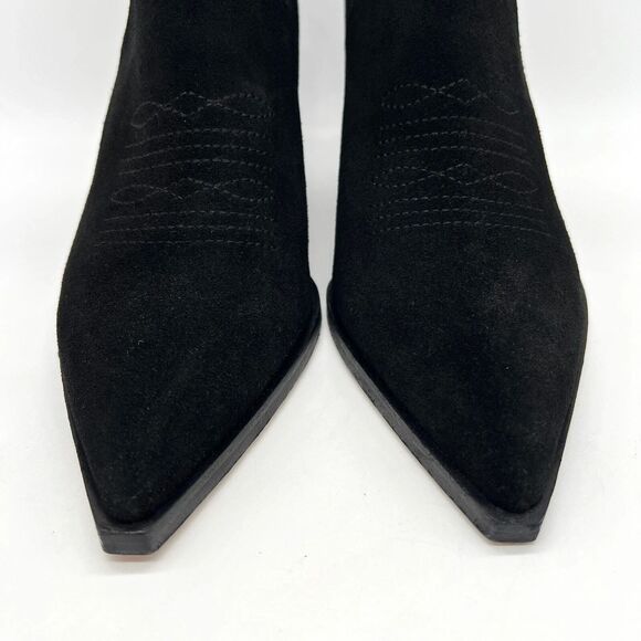 New Paige Laney Women's Size 7 Black Leather Casual Western Ankle Bootie - Picture 6 of 6